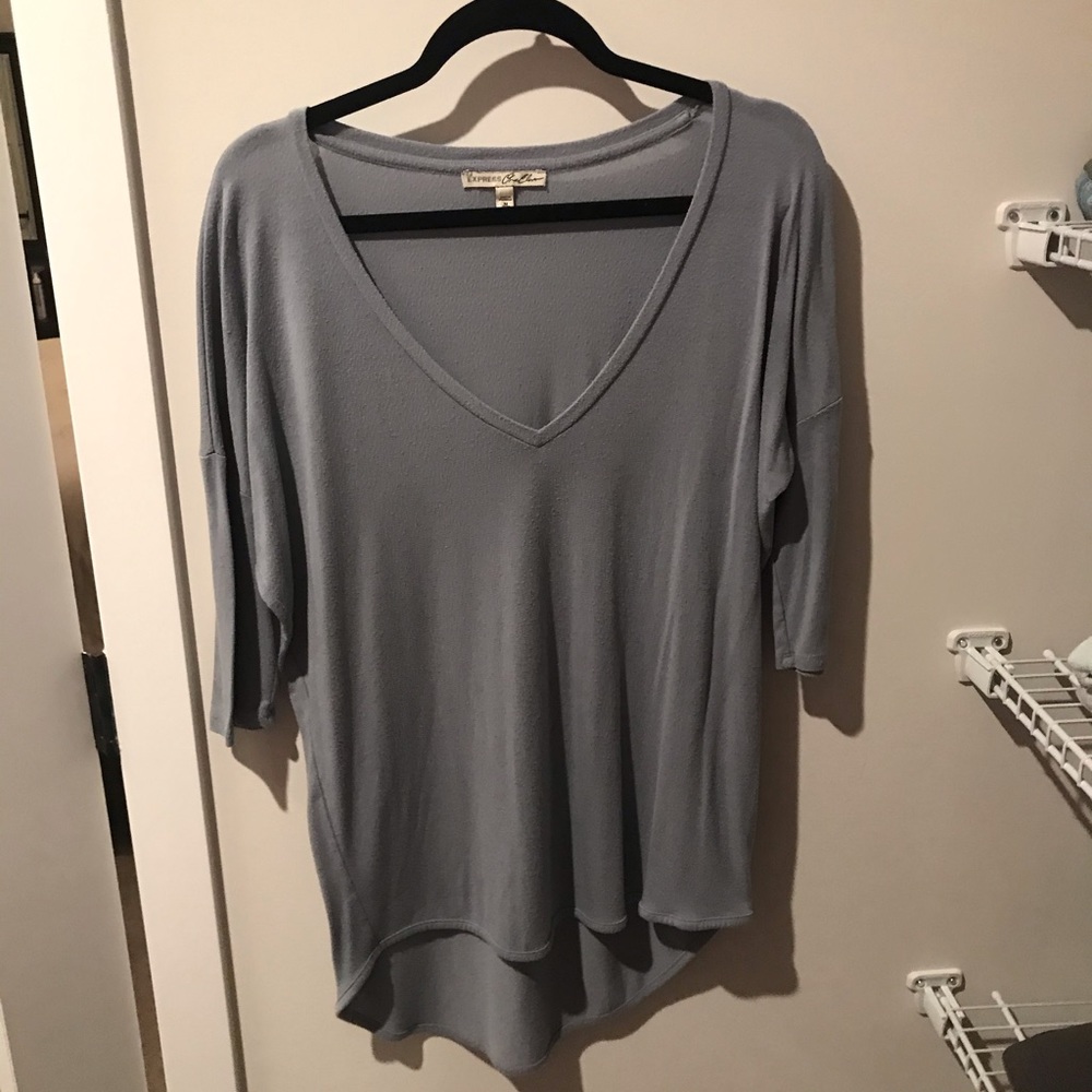 3/4 blue express tee